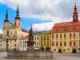 Jihlava (Iglau) Main (Masaryk) Square with Saint Ignatius Church, Moravia, Czech Republic